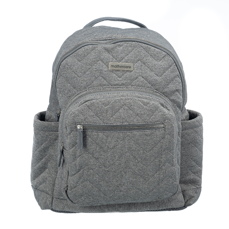 Grey Heather Backpack Diaper Bag