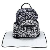 Mothercare Black & Grey Leopard Print Backpack Diaper Bag