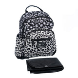 Mothercare Black & Grey Leopard Print Backpack Diaper Bag