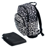 Mothercare Black & Grey Leopard Print Backpack Diaper Bag