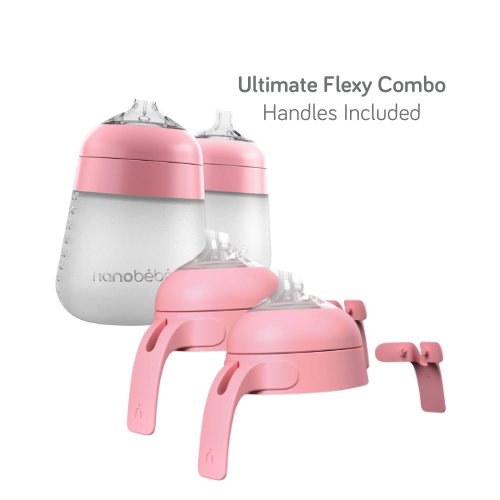 Flexy Silicone Bottle Color Pink Size 3-Pack